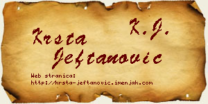 Krsta Jeftanović vizit kartica